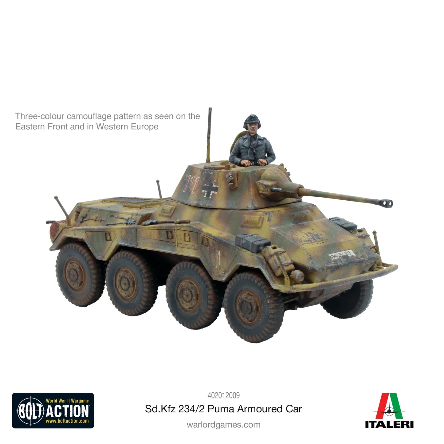 Bolt Action Puma Sd.Kfz 234/2 Armoured Car - Winters Forge Games LTD