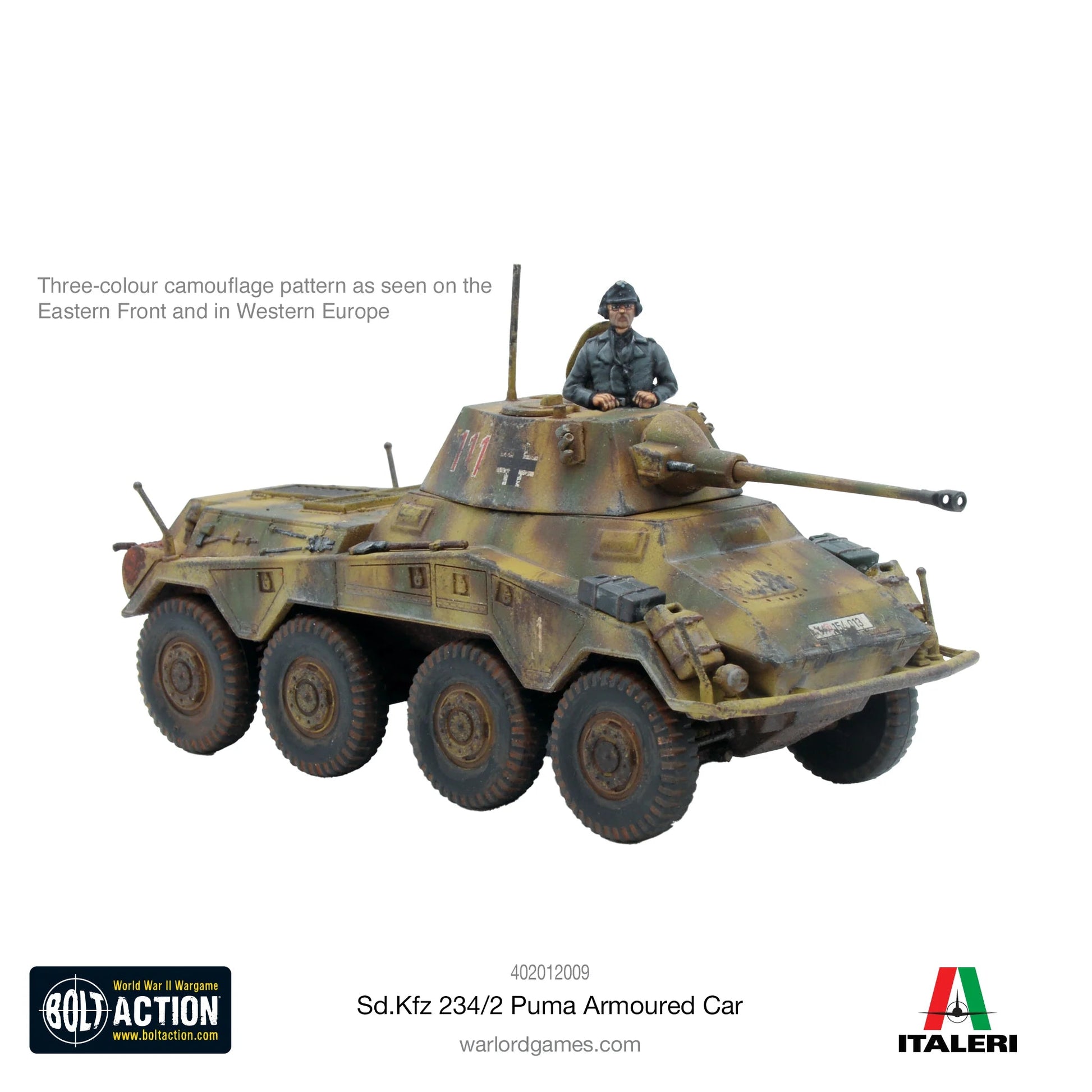 Bolt Action Puma Sd.Kfz 234/2 Armoured Car - Winters Forge Games LTD