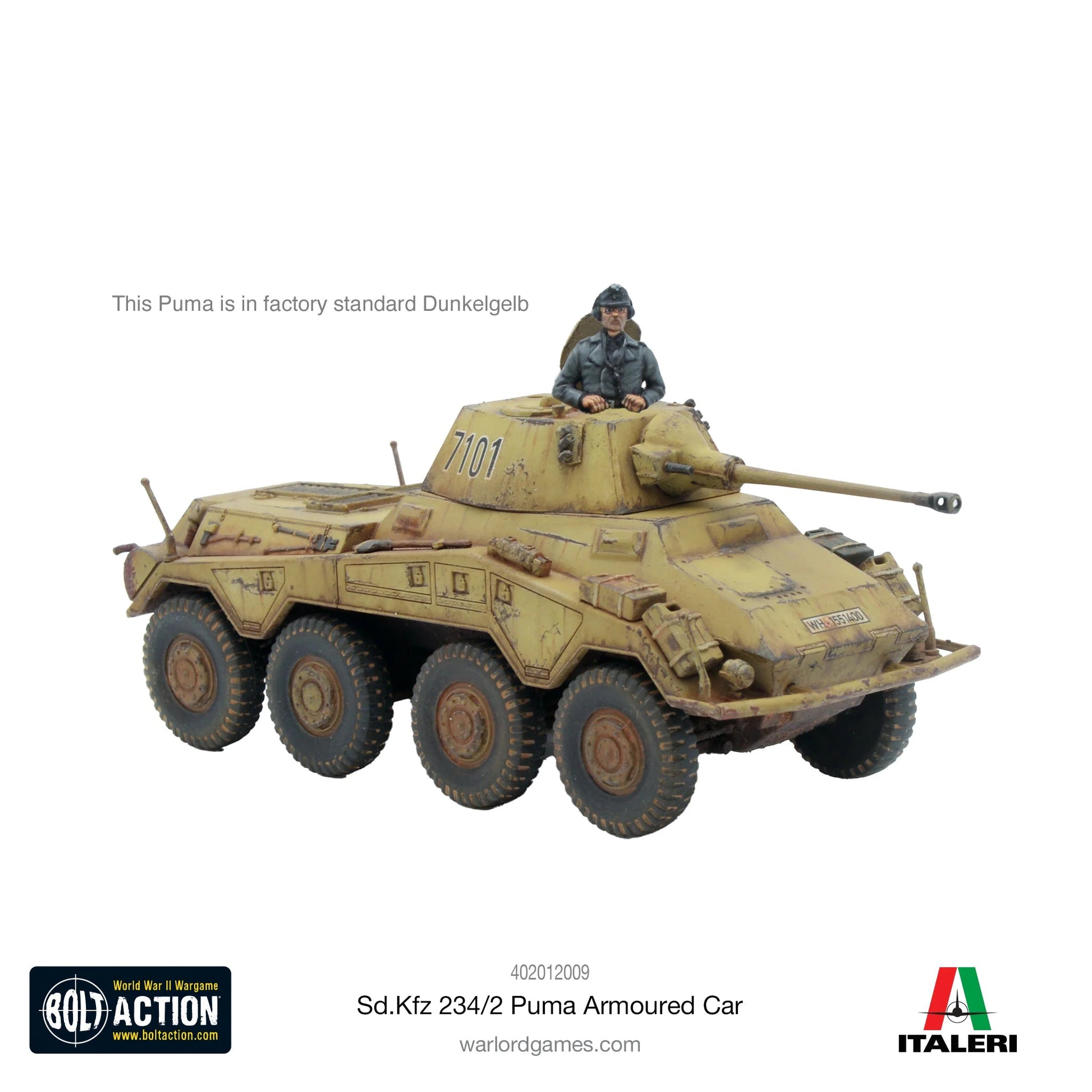 Bolt Action Puma Sd.Kfz 234/2 Armoured Car - Winters Forge Games LTD