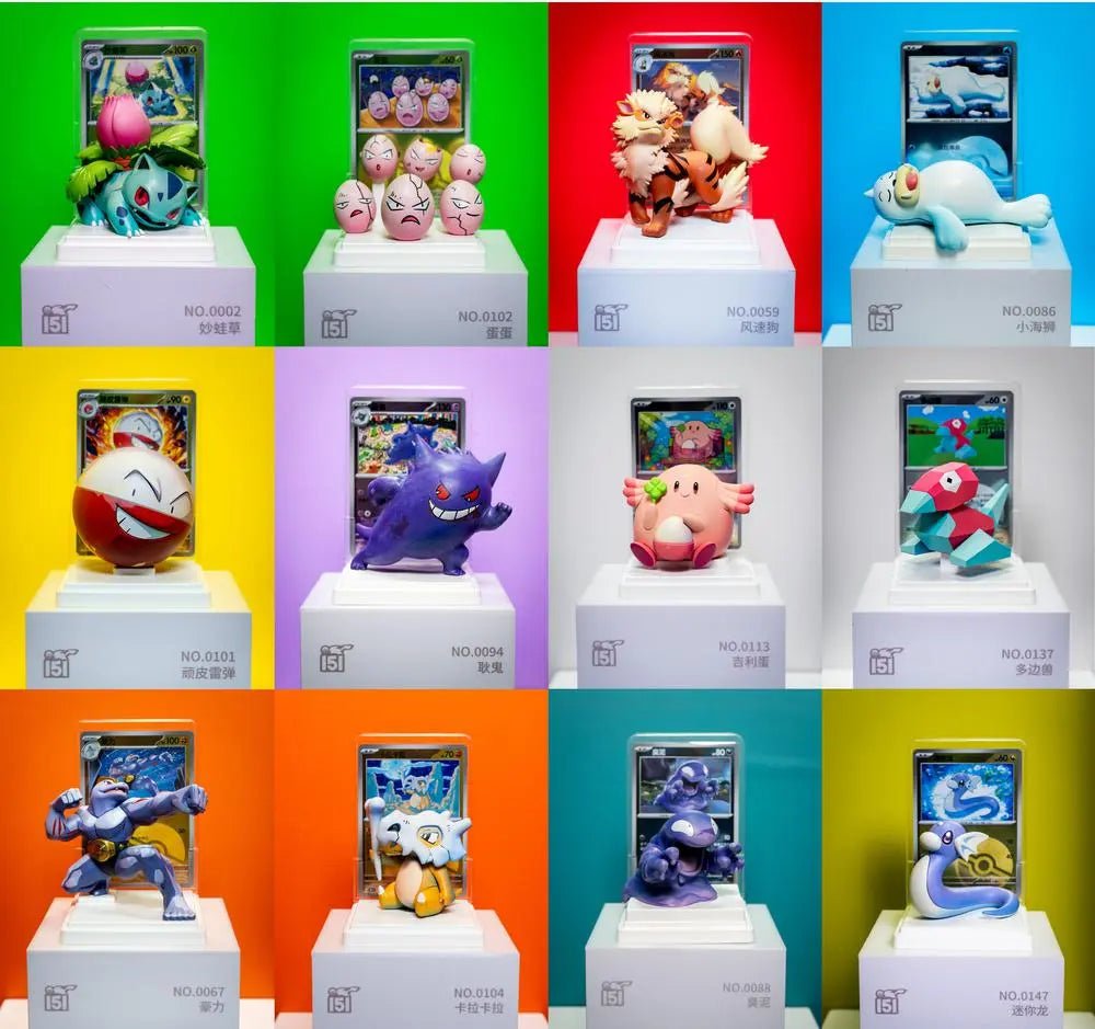 Dream Painting Figure - 151 Figurine & Pokemon Cards - Blind Box Individual Sealed CN - Winters Forge Games LTD